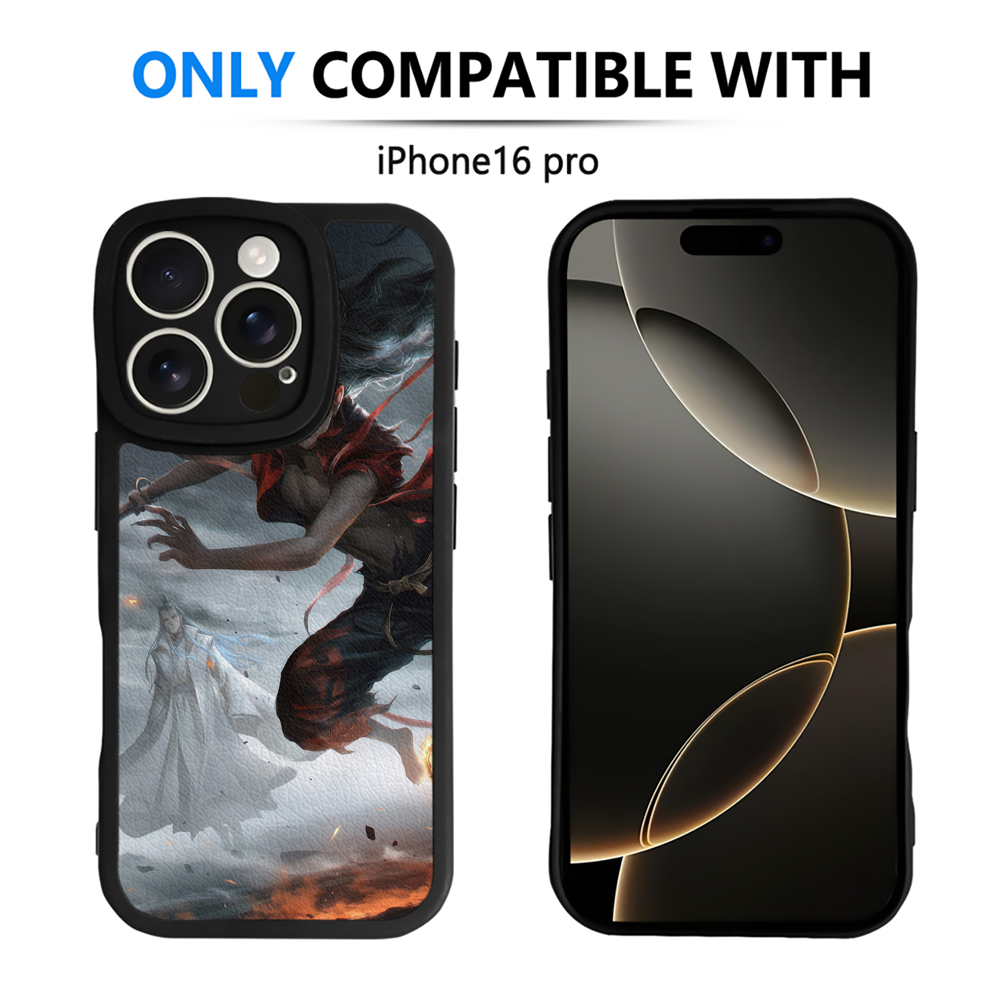 （画像用） Ne Zha 2 ナタ 魔童の大暴れ 【iPhone 16シリーズ対応】シリコンスマホケース（レザー調） 材質：シリコン